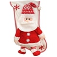 thumbnail image 1 of Calcetines navideños de peluche para colgar en el árbol de Navidad, calcetines colgantes para Papá Noel, decoraciones para fiestas navideñas, 1 of 4