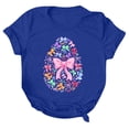 thumbnail image 4 of Ounisa Womens Short Sleeve Tops Crew Neck Easter Bunny Printed Loose Fit Cotton Blend 2026 Spring Summer Holiday Casual Comfortable Trendy Daily Wear Tees S-2XL, 4 of 4