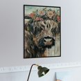 thumbnail image 4 of BCIIG Long Haired Cow Flower Crown Folk Art Wooden Jigsaw Puzzle Vertical Style Wooden Gift for Family Friends 500PCS, 4 of 8