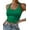 Green, variant on Ekouaer Women Halter Top Backless Scroop Neck Slim Stretchy Ribbed Knit Camisole Crop Tops