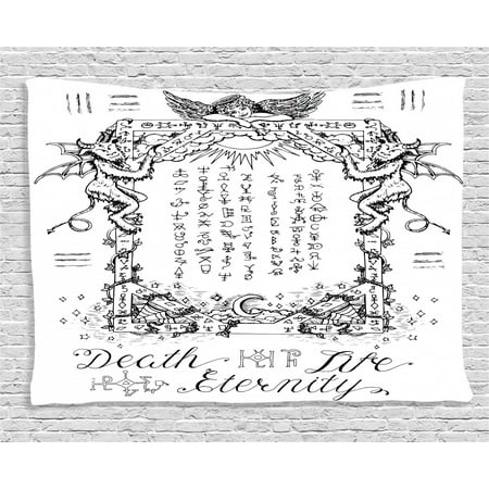 Occult Decor Tapestry Gothic Medieval Magic And Spell Symbols