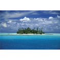thumbnail image 1 of Small Palm Tree Covered Tropical Island Poster Print, 19 x 12, 1 of 1