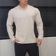 thumbnail image 1 of pstuiky Camisas de manga larga abrigadas para hombre, Camiseta deportiva informal de manga larga para hombre, color liso, con cuello alto, media cremallera y hebilla, ajustada m, 1 of 7