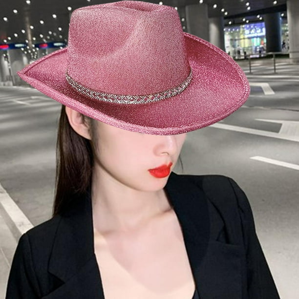 Sombrero de vaquero Macarena para mujer y hombre Rosa