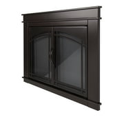 Pleasant Hearth Fenwick Glass Firescreen Oil Rubbed Bronze - Medium