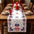 thumbnail image 4 of Drapeau de Table Patriotique avec Papillons, Motif d'Étoiles Rouges Blanches Bleues et de Drapeau Américain, Bannière Festive pour la Fête de l'Indépendance et Chemin de Table des Fêtes, 13 Pouces X 72 Pouces, 4 of 7