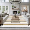 thumbnail image 4 of Orange Gray 8'x10' Area Rug for Living Room, Modern Striped Minimalist Stripes Washable Non-Slip Large Carpet for Bedroom Dining Room, Non-Shedding Soft Accent Rug for Kitchen, 4 of 9