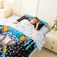 thumbnail image 4 of Erosebridal Blue Ice Cream Baseball Bat Print Twin Comforter Sets, Sweet Sports Bedding Set for Kids Boys and Girls, Colorful Stars Reversible 2 Pieces, 1 Comforter and 1 Pillowcase, 4 of 6