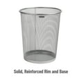 thumbnail image 5 of Mind Reader Mesh Trash Can, 16.65L (4.4 gal), Waste Paper Basket, Round, Office, Metal, Silver, 5 of 9