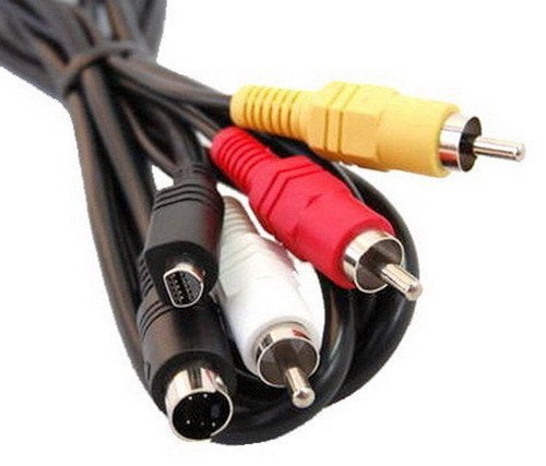 5ft AV Cable For Sony Handycam DCR-SX43 Series - Video/Audio Output Cable To Connect Camcorder To TV, Replacement Cord