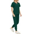 thumbnail image 4 of Scrubs Set for Women Nurse Uniform Jogger Suit V-Neck Scrub Top & Jogger Pant with Pockets for Nurse Workwear Green Xl, 4 of 6