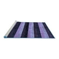 thumbnail image 2 of Ahgly Company Machine Washable Indoor Square Abstract Blue Modern Area Rugs, 8' Square, 2 of 4