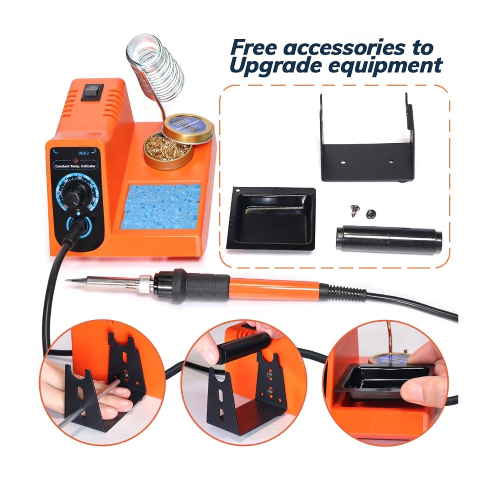 926LED-III 130W Soldering Iron With 2 Helping Hands Electric Soldering Iron Min SMD Soldering Station DIY Soldering Kit ,High Temperature Resistant