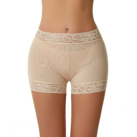 Dorinao Women Lace Classic Daily Wear Body Shaper Butt Lifter Panty Smoothing Brief Shapewear for Women Booty Lift Pants Women s Bottom Booty Butt Panties  Beige  S
