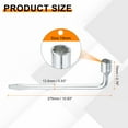 thumbnail image 2 of Uxcell 2pcs Car Spare Tire Lug Wrench 19mm CR-V Steel l Type Slotted End Hexagon Socket Wrench L-shaped Tire Repair Tool, 2 of 6
