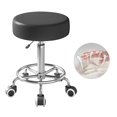 thumbnail image 1 of Taburete con ruedas Capacidad de peso pesado 250 lb Taburetes con ruedas de cuero de PU Asiento acolchado ultra suave Taburetes con ruedas y reposapiés Giratorio 360 Spa Dibujo Salón Trabajo Oficina T, 1 of 5