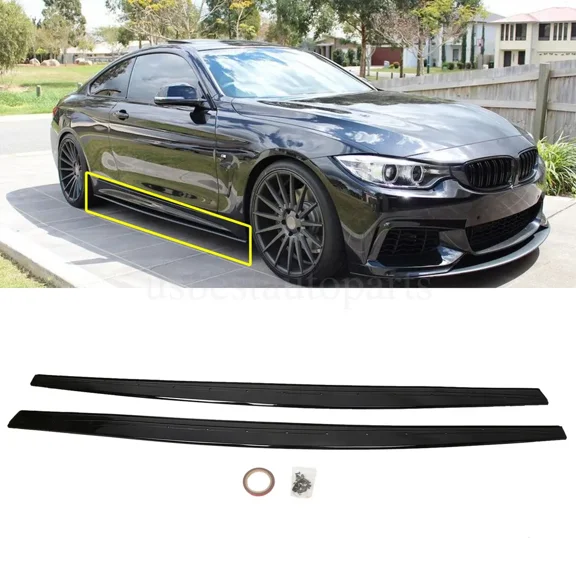 Side Skirt Extension Splitter For BMW F32 4 Series M Sport Black 2014-2020