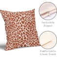 thumbnail image 3 of Burnt Orange Cheetah Throw Pillow Covers 20X20 Inches Set of 2 Leopard Decorative Pillow Cases Animal Wildlife Pillow Cover Fall Autumn Home Decor For Sofa Couch Housewarming Gift Bed Porch Outdoor, 3 of 6
