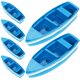 thumbnail image 3 of Beach Style Miniature Boat 6Pcs Blue Durable Resin for Kids Playing, 3 of 5
