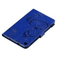 thumbnail image 5 of Case for Galaxy Tab A 8.0" 2018 SM-T387, Ultra Slim Lightweight Fit Folio Flip PU Leather Butterfly Embossed Stand Cover Shockproof Protection Soft TPU Back Wallet Cover, Blue, 5 of 6