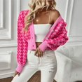 thumbnail image 2 of Oversized Cardigans Women Knitted Sweater New Solid Color Button Open Long Sleeve Women's Cardigans, 2 of 6