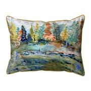 Betsy Drake Interiors Turtle & Tiger Swallowtail Butterfly Small Indoor/Outdoor Pillow 11x14