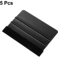 thumbnail image 3 of HARFINGTON 5pcs Vinyl Squeegee, Felt Edge Wrap Decal Squeegee Tool, 4-Inch Car Vinyl Film Scraper for Car Wrap, Sign Making, Window, Black, Rectangle, 3 of 7
