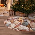 thumbnail image 5 of Sikiie Colorful Seashells Nativity Christmas Tree Skirt, Jesus Christian Winter Holiday Tree Mat Decoration(30-48IN)36", 5 of 6