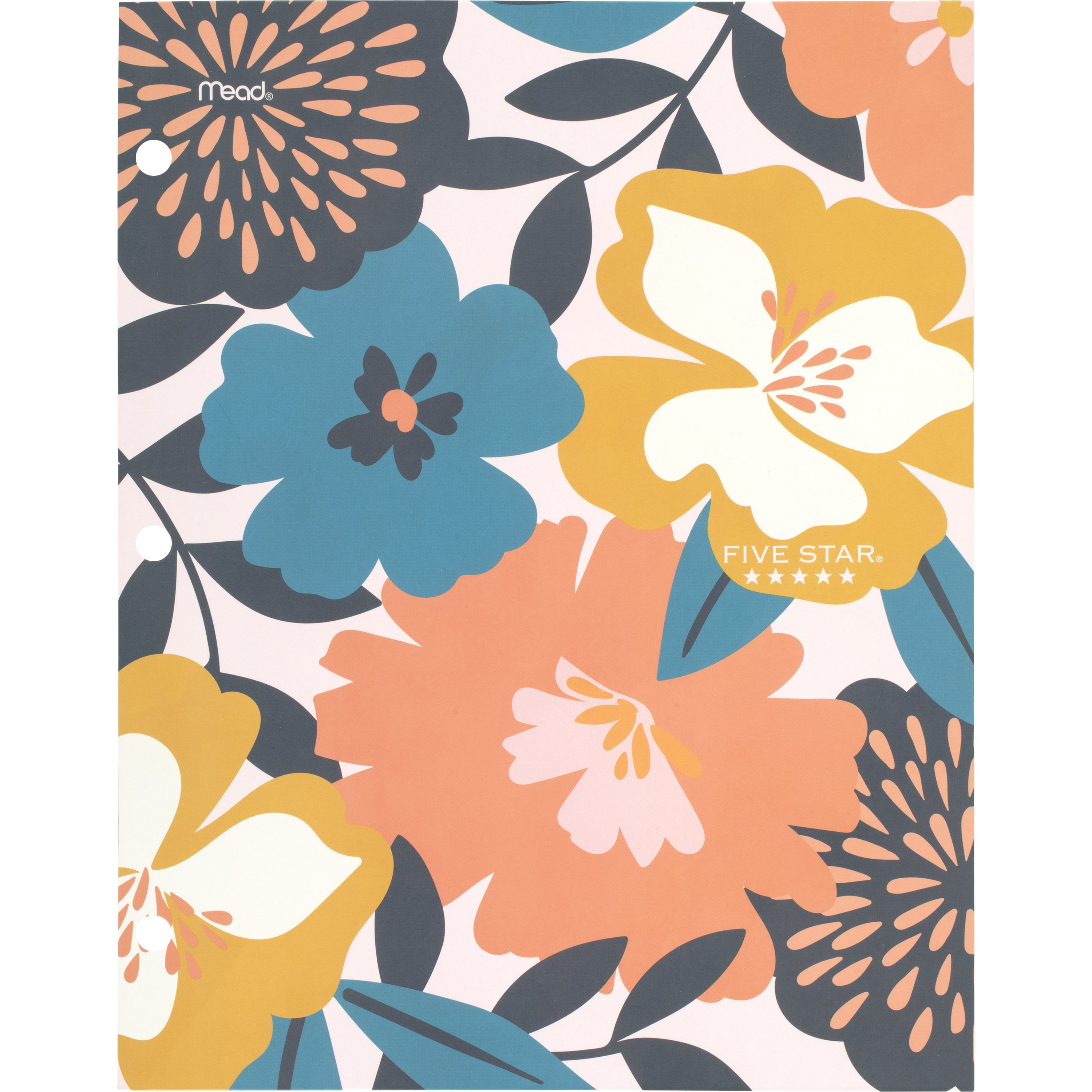 Five Star Tropical Floral 4-Pocket Paper Folder, Flowers (330048FA-WMT)