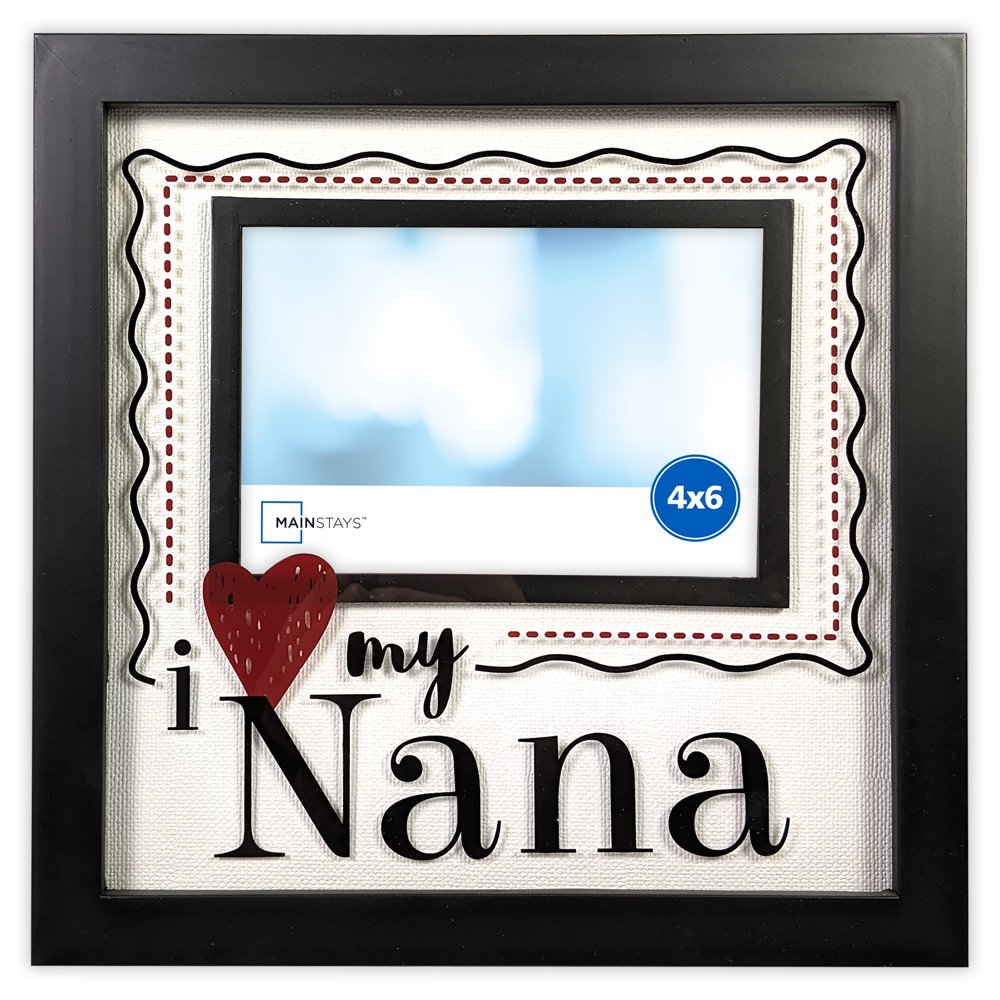Mainstays MS 4" x 6" Love Nana Black Photo Frame