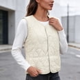 thumbnail image 5 of Edvintorg Women's Fleece Lined Waistcoat Winter Sleeveless Vest Casual Outerwear with Pockets Plus Size Womens Clothing, 5 of 8