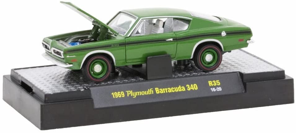 M2 Machines 1:64 DETROIT-MUSCLE RELEASE 35 1969 PLYMOUTH CUDA 340 GREEN M2 Machines 1:64 DETROIT-MUSCLE RELEASE 35 1969 PLYMOUTH CUDA 340 GREEN