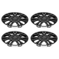 thumbnail image 1 of Unique Bargains 4 Pcs Car Wheel Rim Hub Cover Wheel Hub Caps R13/13" Wheel Skins Decorative Wheel Rim Cover Universal for Car Pickup Truck SUV Plastic Black, 1 of 7