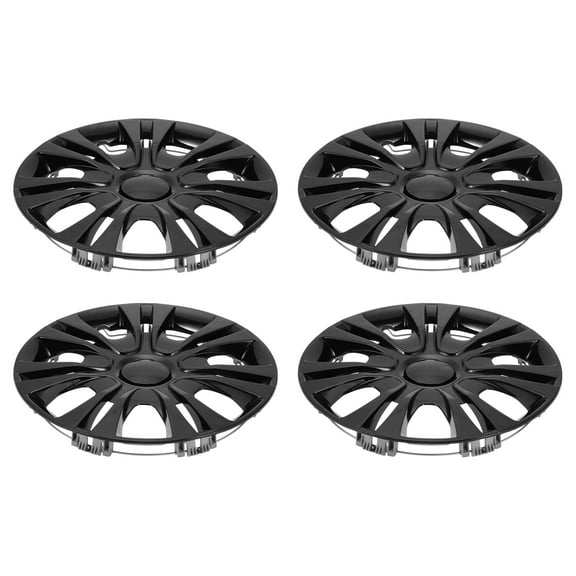 Unique Bargains 4 Pcs Car Wheel Rim Hub Cover Wheel Hub Caps R13/13" Wheel Skins Decorative Wheel Rim Cover Universal for Car Pickup Truck SUV Plastic Black