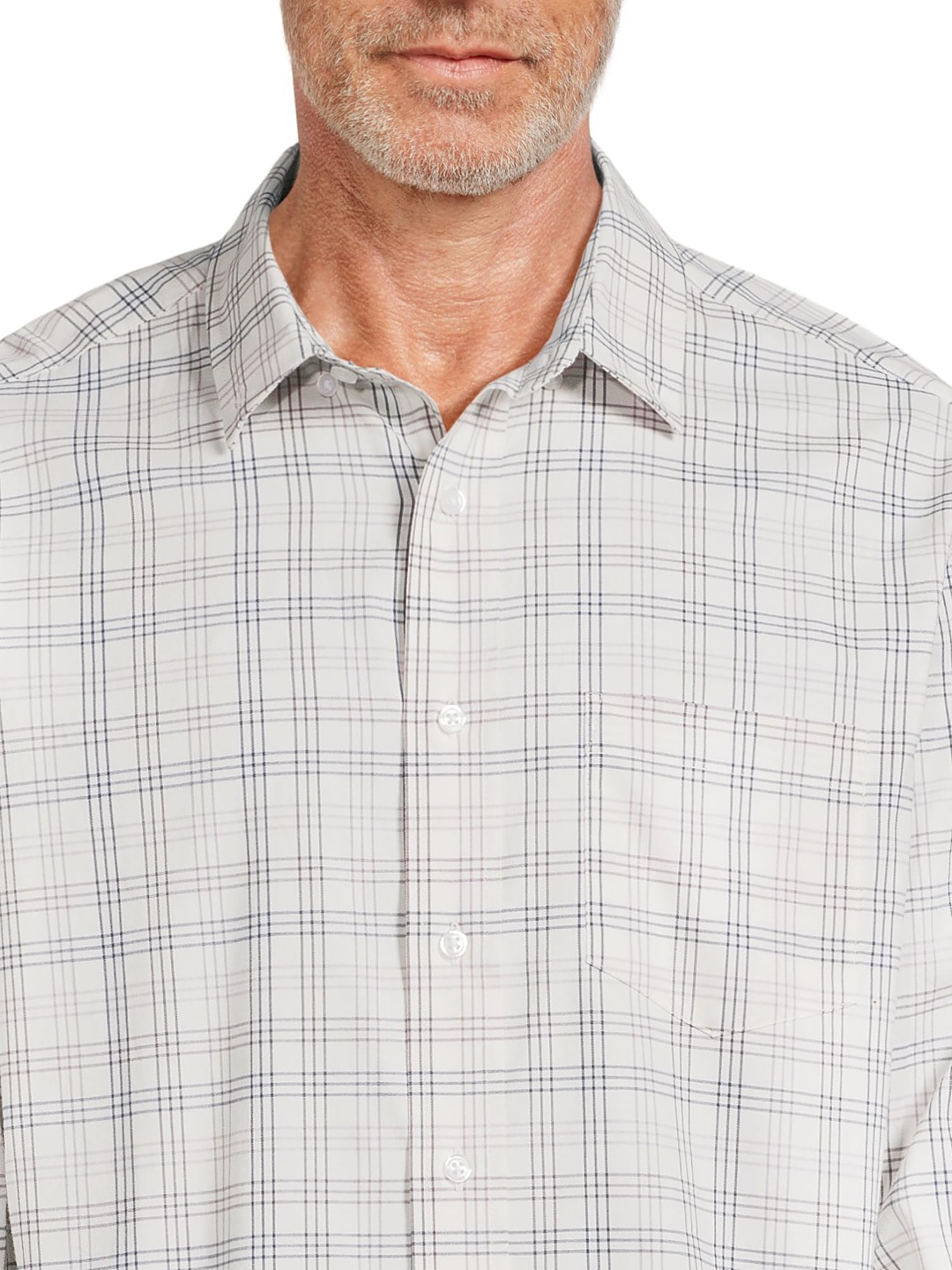 George Men's Long Sleeve Poplin Button-Up Shirt