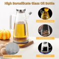 thumbnail image 3 of Glass Olive Oil Bottle Oil Dispenser, Empty Vinegar Oil Dispenser with Handle, Non-Slip Silicone Base, Large Leak-Proof Oil Dispenser for Kitchen, Barb, 3 of 5