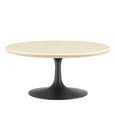 thumbnail image 2 of Modway Lippa 36" Round Modern Wood Coffee Table in Brown and Black, 2 of 8