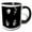 Black/White, variant on 3drose, Kiss, 11oz Two-tone Blue Mug