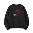 thumbnail image 4 of LJEFF Girl's Valentine's day Sweatshirt, Heart Print Crew Neck Casual Regular Fit Tee for Kids Black Size 3-4 T, 4 of 6