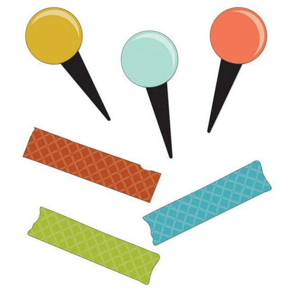 Carson Dellosa Épingles et Mini-Découpes de Ruban Adhésif Education CD-120635-6 - Pack de 6