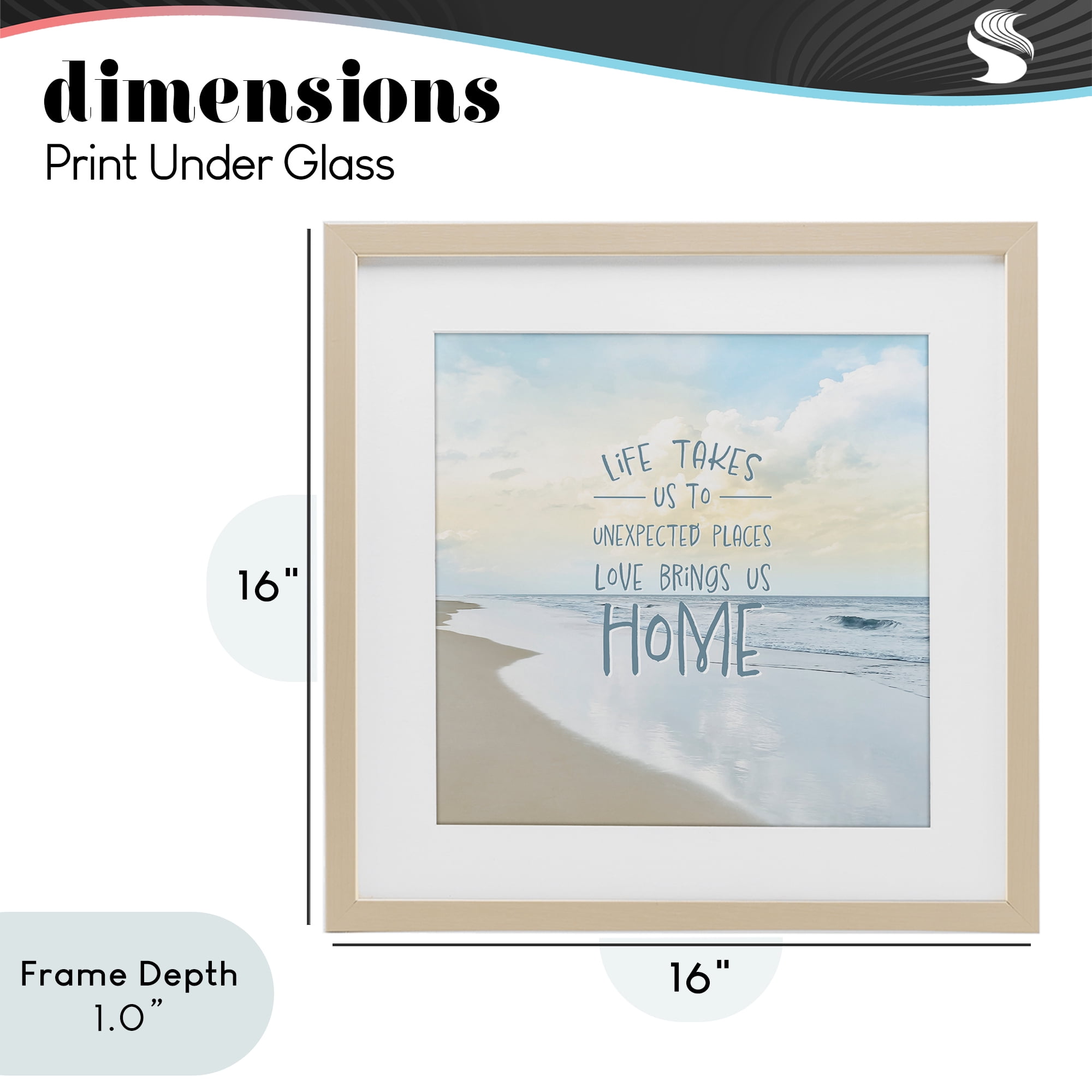 Stupell Industries Love Brings Us Home Inspiration Birch Framed Print Under Glass, design by Natalie Carpentieri