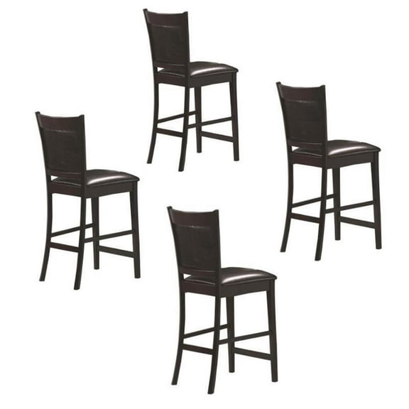 (Set of 4) 24" Counter Stool in Cappuccino