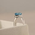 thumbnail image 5 of Swiss blue topaz engagement ring, November birthstone, solid sterling silver, tear drop shaped, funny gifts for women, 5 of 5
