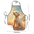 thumbnail image 2 of Yiaed Sunshine Golden Cloud Dog Print Kitchen Apron with Hand Wipe Pockets,Big Pocket,Aprons for Women with Pockets, Waterproof for Cooking Baking, 2 of 7