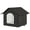 Black, variant on Yiran Outdoor Warm Waterproof Stray Cat Nest, Large, Black with Increased Bracket