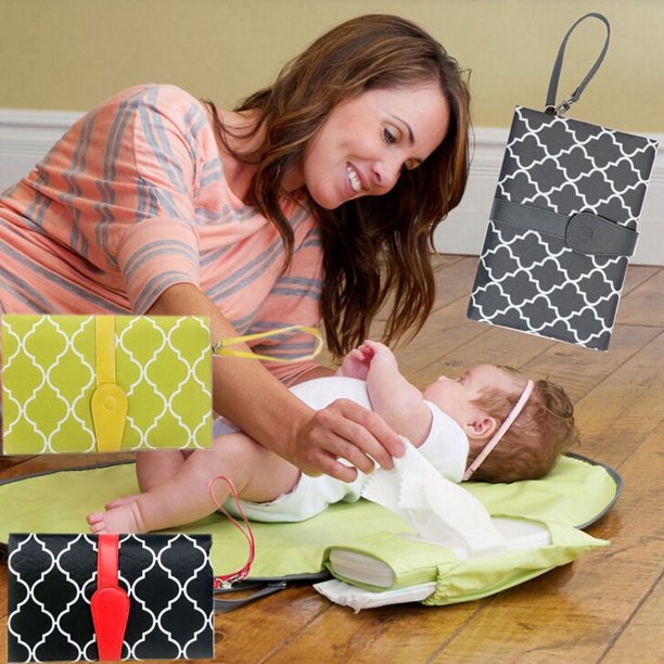 Cambiador de pañales plegable portátil para bebé, alfombrilla impermeable, bolsa de lujo, almacenamiento de viaje, G0314