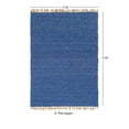 thumbnail image 3 of Contemporary Home Living 1.75' x 2.75' Reversible Handwoven Solid Area Throw Rug - Blue, 3 of 7