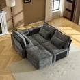 thumbnail image 2 of UBesGoo 111" W Modular Sectional Sofa Couches, 3 Seat L-Shaped Sofa with Movable Ottoman Chaise, Chenille Fabric Cloud Sofa for Living Room, Gray, 2 of 10