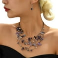 thumbnail image 2 of Xinyolin 1 Set Women Necklace Earrings Set Multi-layered Necklace Stone Decor Bohemian Style Neck Ear Jewelry Hanging Earrings Necklace Set, 2 of 8