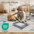 thumbnail image 4 of ODIKA 4'x6' Washable Area Rug Pet Friendly, Non-Shedding Abstract Watercolor Boho Interlocking Shapes Border Geometric for Bedroom, Reading Nook, 4 of 7
